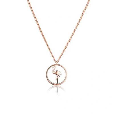 Image de PAUL HEWITT collier femme en or rose Tropicool cadeau femme, plaqué avec pendentif forme de flamant