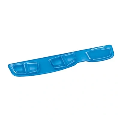 Image de Fellowes 9183101 &#039;Health V&#039; Crystal repose poignets ergonomique pour clavier Bleu