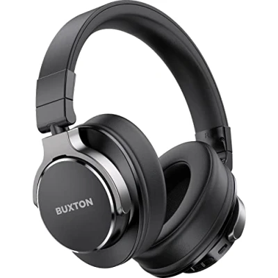 Image de Buxton Casque Bluetooth sans Fil réducteur de Bruit 22 Heures d’autonomie avec Micro intégré optimisé pour Les appels téléphoniques, Google Assistant et Alexa Noir 9800