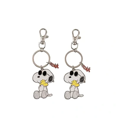 Image de Peers Hardy Lot de porte clés Snoopy blanc, jaune et argent BFF, noir Taille unique