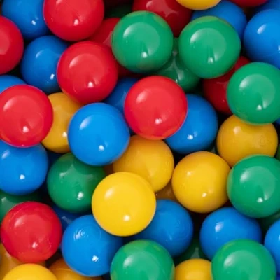 Image de MISIOO Lot de 300 Balles pour piscine à Multicolore Diamètre : 6 cm en plastique fabriquées 100 % polyéthylène basse densité Jouet bébé Rouge/vert/bleu/jaune