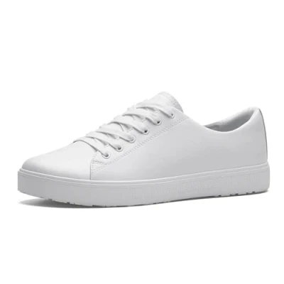 Image de Shoes for Crews Old School Low Rider IV, Chaussures de Travail pour Hommes et Femmes avec Semelles Antidérapantes, Légères, Hydrofuges, Blancs