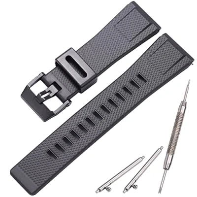 Image de MCXGL Bracelet en résine pour homme Compatible avec Caiso G Shock GA 2000 PRG 600 650 PRW 6600 caoutchouc étanche 24 mm (A noir)