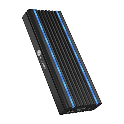 Image de ICY BOX Boîtier SSD M.2 NVMe avec éclairage LED , USB 3.1 (Gen2, 10Gbit/s), PCIe M Key, Disque dur externe SSD, Adaptateur NVMe, C, A, IB 1824ML C31