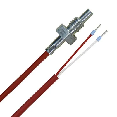 Image de iOVEO 014EF01202 M8 PT100 capteur de température à visser/Sonde visser,filetage M8, PT100, et câble en silicone, 2 mètres