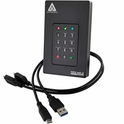 Image de APRICORN HDD EXT. 2,5 1TB AEGIS Fortress L3 FIPS 140 2 Level 3,USB3.0 Type A + C
