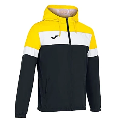 Image de Joma Crew IV Veste Imperméable Garçon, Noir/Jaune, 3XS
