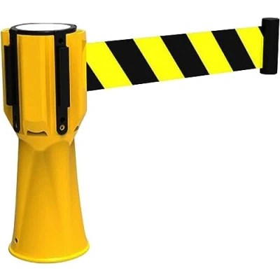 Image de DLUXCA Ruban De Signalisation RéTractable pour CôNe Circulation, BarrièRe, Ceinture D&#039;Avertissement d&#039;urgence Montable sur CôNe, DéCoration Haute Visibilité CôNe(Yellow,5m)
