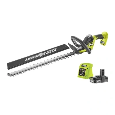 Image de Ryobi Taille Haies Linea 18V Design en Ligne Lames 55 cm écartement 24 mm HedgeSweep 1 Batterie Lithium+ 2,0 Ah et Chargeur 1,5 A RY18HT55A 120