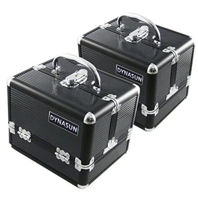 Image de DynaSun Bs35 Set Beauty Case Make Up Nail Art Noir, 42 cm, Trousse de Toilette Voyage