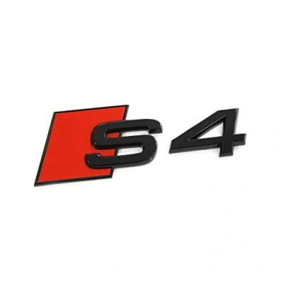 Image de Audi 8W0071804 Caractères S4 Tuning Exclusive Black Edition Emblem Noir/Rouge