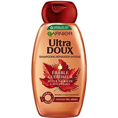 Image de GARNIER Ultra Doux Erable Guérisseur Shampooing Réparation Intense, 250 ml