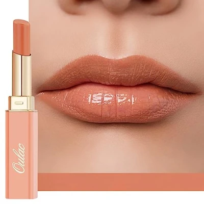Image de Oulac Rouge à Lèvres Nu Soin des Hydratant &amp; Brillant, Effet Juteux Tenue Précise, Teint Naturel Éclatant, Texture Crème Fondante, Confort Végétal, 05 Señorita