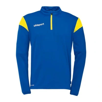 Image de uhlsport Mixte Squad 27 1/4 Zip Top Pull over De Sport, Azur/jaune Citron, S EU