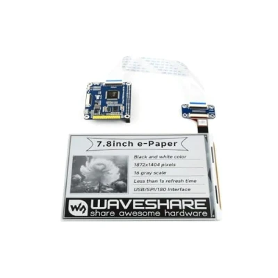 Image de Waveshare 7.8inch E Ink Display Hat for Raspberry Pi 1872x1404 Resolution Paper IT8951 Controller USB/SPI/I80 Interface Supports Partial Refresh Ebook Reader
