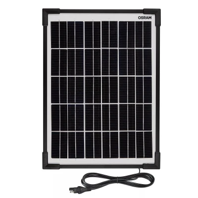 Image de OSRAM BATTERYcharge SOLAR 10W, dispositif d&#039;entretien de batterie solaire, charge 12V, panneau solaire étanche, protection contre l&#039;inversion polarité