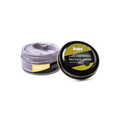 Image de Kaps Crème Délicate De Cirage Cuir Naturel Et Synthé Soin Chaussures Professionnel Intensif Du Nourrissant Pot Verre 50ml Plusieurs Couleurs (155 Lilas)
