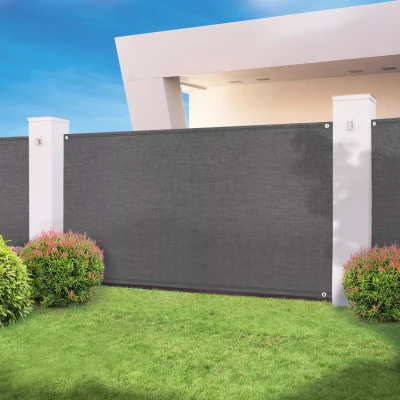 Image de Brise vue gris 2 m x 10 occultant 300 gr/m²