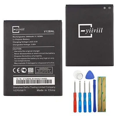 Image de E yiiviil Batterie de rechange Wiko V12BNL compatible avec View, Harry 2 Harry2 Smart Phone outils