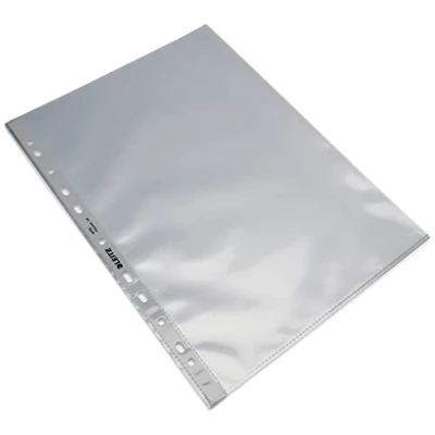 Image de Leitz 47706002 Lot de 15 pochettes perforées standard format A4 avec surface brillante en polypropylène 0,075 mm