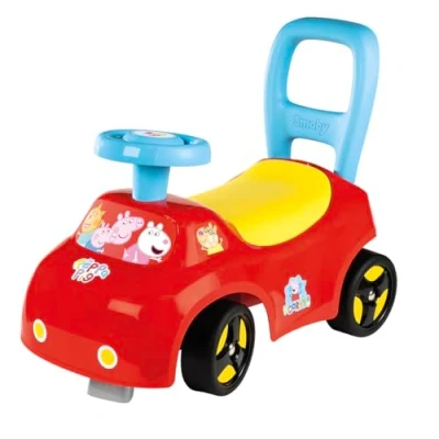 Image de Smoby Porteur auto enfant 2 en 1 Peppa Pig Coffre sous la selle Dès 10 mois Fabrication française