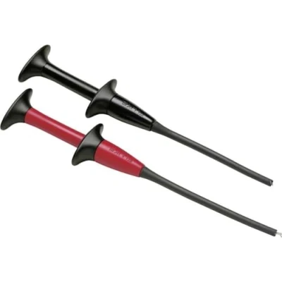 Image de Fluke AC283A Jeu de pinces crocodiles sécurité femelle 4 mm CAT IV 600 V, III 1000 V rouge, noir