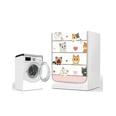 Image de Housse pour Lave Linge, Seche Linge à Chargement Frontal et Vaisselle, Machine Laver, de Protection imperméable (# 8,L)