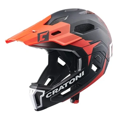 Image de Cratoni Casque de vélo Unisex Adult, Negro/Rojo, 58 61
