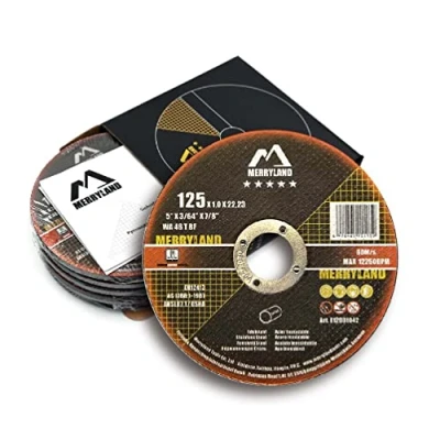 Image de Merryland Disque à Tronçonner 125 Métal INOX Acier Fer, X 1,0 mm de Coupe 25 Pièces, Découper pour Meuleuse d&#039;Angle, Expert line E12081042
