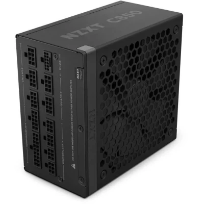 Image de NZXT C850 Gold ATX 3.1 Alimentation entièrement modulaire et silencieuse pour jeux vidéo sur PC 850 watts 80 PLUS Connecteur 12 V 2x6 Condensateurs 100 % japonais Noir