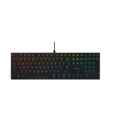 Image de CHERRY MX 10.0N RGB, Clavier de gaming mécanique plat, Disposition EU (QWERTY), Filaire, Original LOW PROFILE RGB SPEED Switches, Noir
