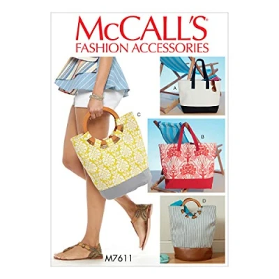 Image de McCall&#039;s Patterns 7611 OS Tote Sacs, Multicolore