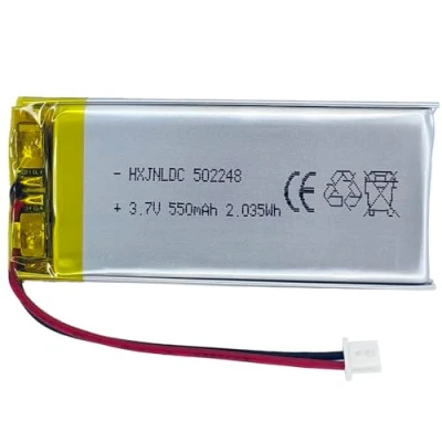 Image de DC 3.7v 550mah 502248 Batterie Rechargeable au Lithium Polymère pour 3.7 5v électronique avec intégrée 2 Fils et lumière LED