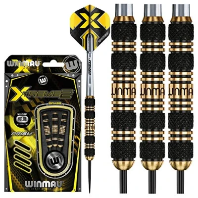 Image de WINMAU Apocalypse 19g Ensemble de Fléchettes en Laiton avec Vols Prism et Arbres (Tiges)