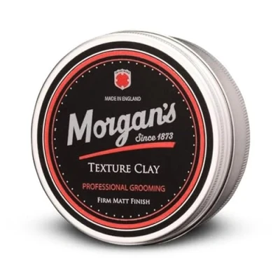 Image de Morgan&#039;s Pomade Argile Texturisante, Forte Tenue, Fini Mat pour Cheveux Épais, Styles Texturisés et Ébouriffés 75ml