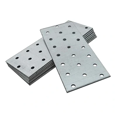 Image de OMIDEAS 10 x Plaques d&#039;assemblage perforée plates (140 60 2) Connecteur de réparation, raccord, en acier galvanisé