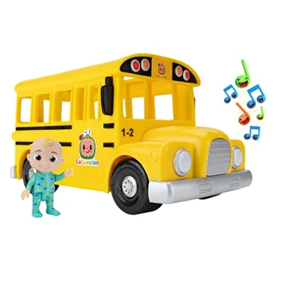 Image de CoComelon CMW0137 Bus de Mitsing avec Musique et JJ, Version Officielle en Langue Allemande, pour Enfants à partir 2 Ans, Jaune