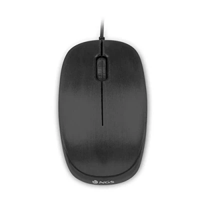 Image de NGS Flame Black Souris Optique 1000dpi avec Câble USB, pour Ordinateur ou o Laptop 3 Boutons, Ambidextre, Noir