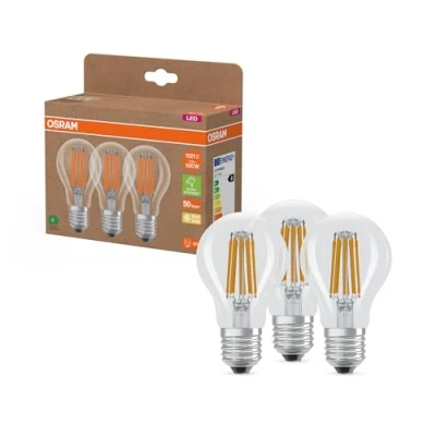 Image de OSRAM 4099854348037 LED CEE A (A G) E27 7.2 W blanc chaud 3 pc(s)