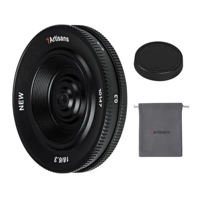 Image de 7artisans Objectif APS C Ultra Fin 18 mm F6.3 pour appareils Photo compacts sans Miroir Sony A7 A7II A7III (A7M3) A7R A7RIII A7S A7SIII A6000 A6300