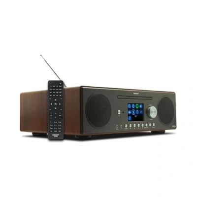 Image de Ferguson Radio Internet Dab+ Regent i450s Spotify Connect/AUX/USB/Bluetooth Poste Radio: Enceinte, CD Player, Hi FI, FM Home Stéréo Alarme Double, télécommande (Noyer foncé)