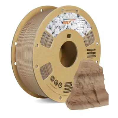 Image de OVERTURE Filament Rock PLA 1.75mm, 1kg(2,2lbs) Marble Filaments pour Imprimante 3D FDM, Précision dimensionnelle +/ 0,02 mm (Rock Sedimentary)