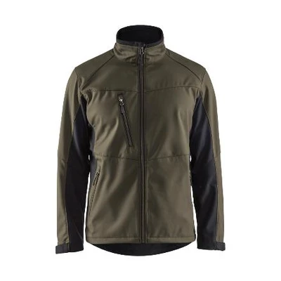 Image de Blåkläder Softshell jack unite noir vert, XXL, Convient aux l&#039;élevage d&#039;animaux