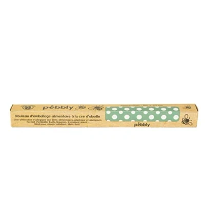 Image de Pebbly NBA158 Rouleau Emballage réutilisable à la Cire d&#039;abeille, Coton, Vert, 30x100cm