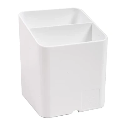 Image de Exacompta Réf. 67713D 1 Pot à crayons PEN CUBE Office Avec 2 compartiments de taille et hauteur différentes Dimensions 7,4x7,4x9,3 cm Couleur Blanc