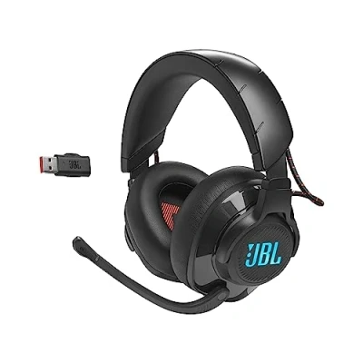 Image de JBL Quantum 610 Casque gaming supra auriculaire Sans fil 2,4 GHz et jack 3,5 mm Avec Microphone Boom relevable son QuantumSurround Noir