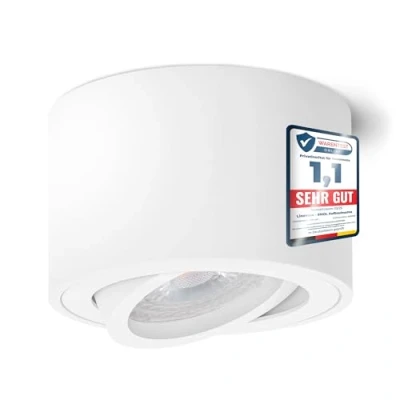 Image de linovum SMOL Spot LED encastrable blanc mat Plat &amp; orientable de plafond avec module interchangeable 5 W neutre 230 V