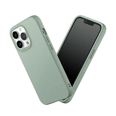Image de RHINOSHIELD Coque Compatible avec [iPhone 13 Pro] SolidSuit Fine Technologie d&#039;absorption des Chocs et Finition Premium Mate, Contour objectif photo interchangeable Vert Sauge