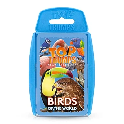 Image de Top Trumps Jeu de Cartes Birds of The World Classics, découvrez Quelques Faits intéressants dans ce éducatif Comprenant l&#039;envergure du geai Bleu, Plus 2 Joueurs Font Un Excellent Cadeau pour