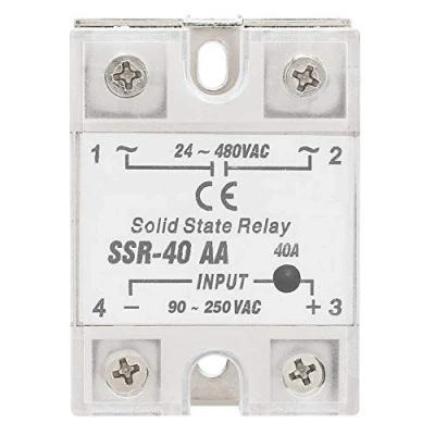 Image de relais statique, SSR 40AA Module statique 40A Entrée AC Sortie 90 250V 24 480V